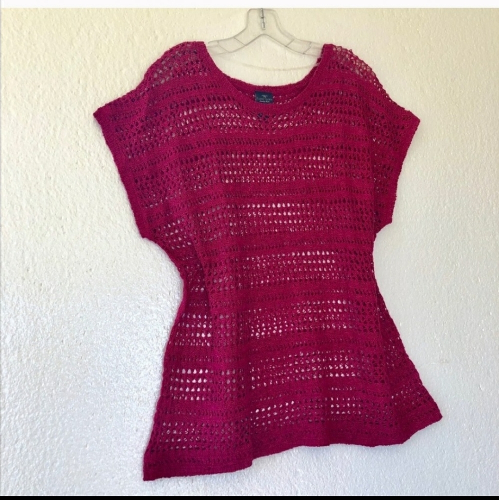 NWOT Open Crochet Knit Layering Sweater 3X 22/24 - Picture 4 of 4